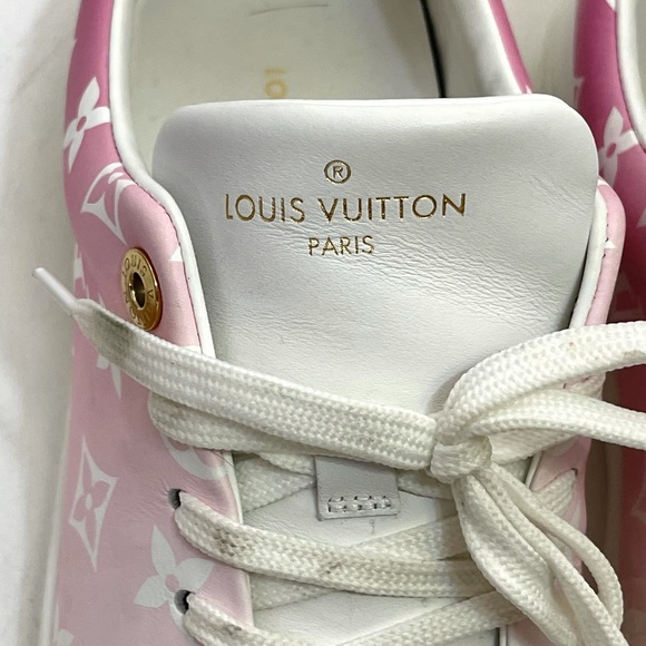 Authentic Louis Vuitton Frontrow Sneakers Pink White 37.5 - Picture 8 of 13